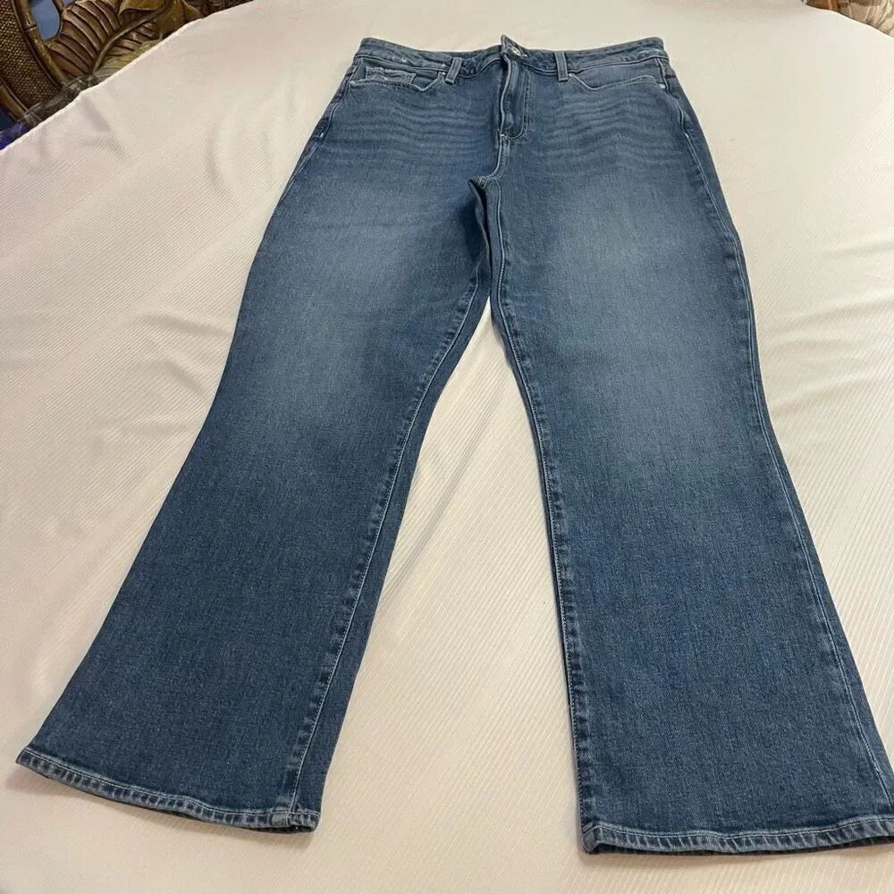 Paige Relaxed Claudine Cropped Denim Jeans Size 30